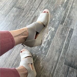 Gentle Souls Colleen X Espadrille Wedges by Kenneth Cole